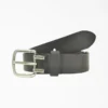 Big & Tall Leather Cut Edge Logo Belt