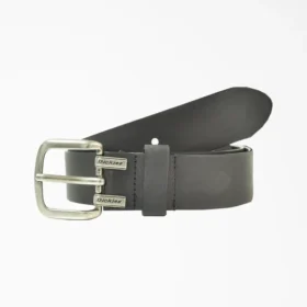 Big & Tall Leather Cut Edge Logo Belt