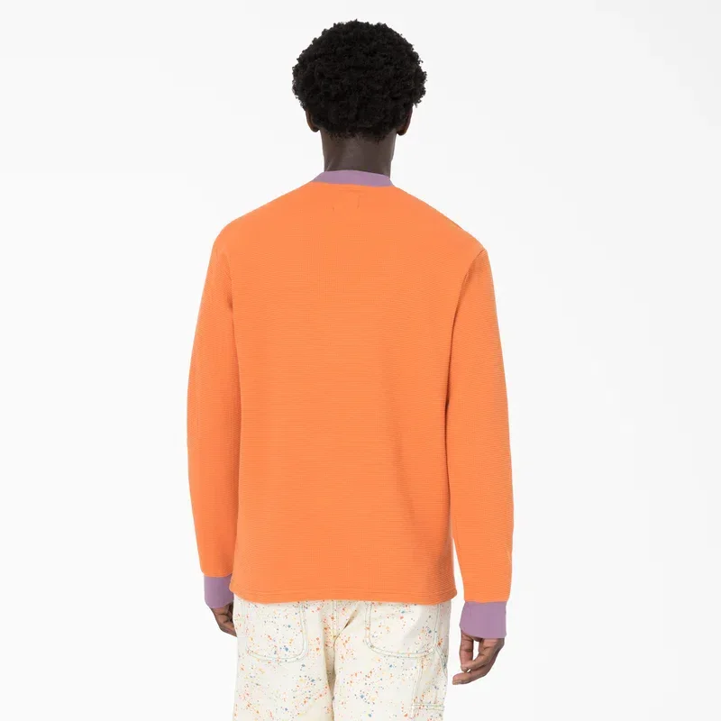 Brain Dead Embroidered Waffle Knit Sweater Brain Dead Embroidered Waffle Knit Sweater