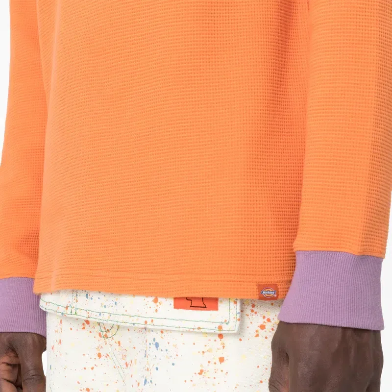 Brain Dead Embroidered Waffle Knit Sweater Brain Dead Embroidered Waffle Knit Sweater