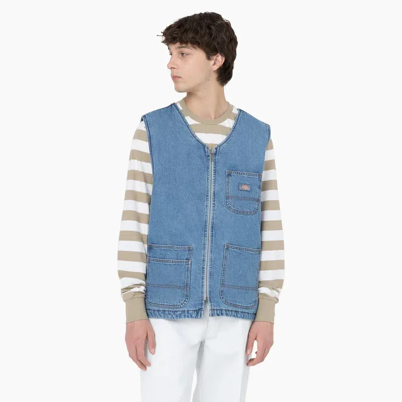 Denim Zip Front Vest Denim Zip Front Vest