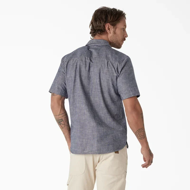 Dickies 1922 Short Sleeve Striped Chambray Shirt Dickies 1922 Short Sleeve Striped Chambray Shirt