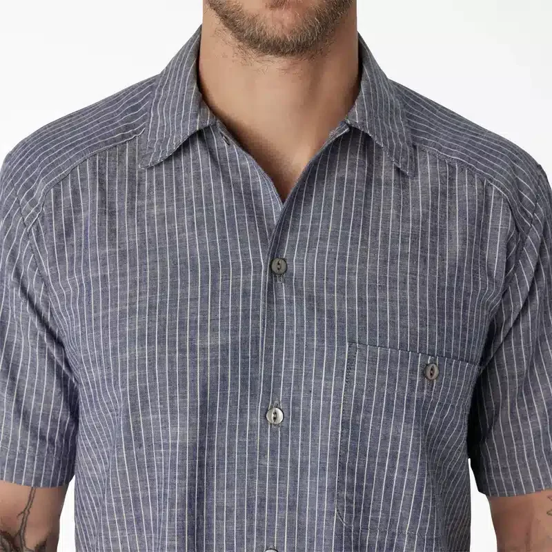Dickies 1922 Short Sleeve Striped Chambray Shirt Dickies 1922 Short Sleeve Striped Chambray Shirt