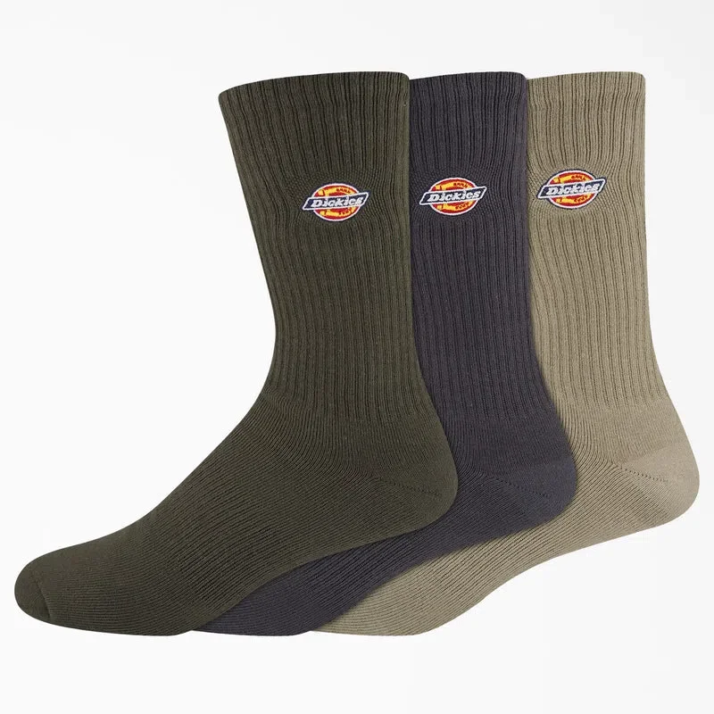 Dickies Embroidered Crew Socks, Size 6-12, 3-Pack Dickies Embroidered Crew Socks, Size 6-12, 3-Pack