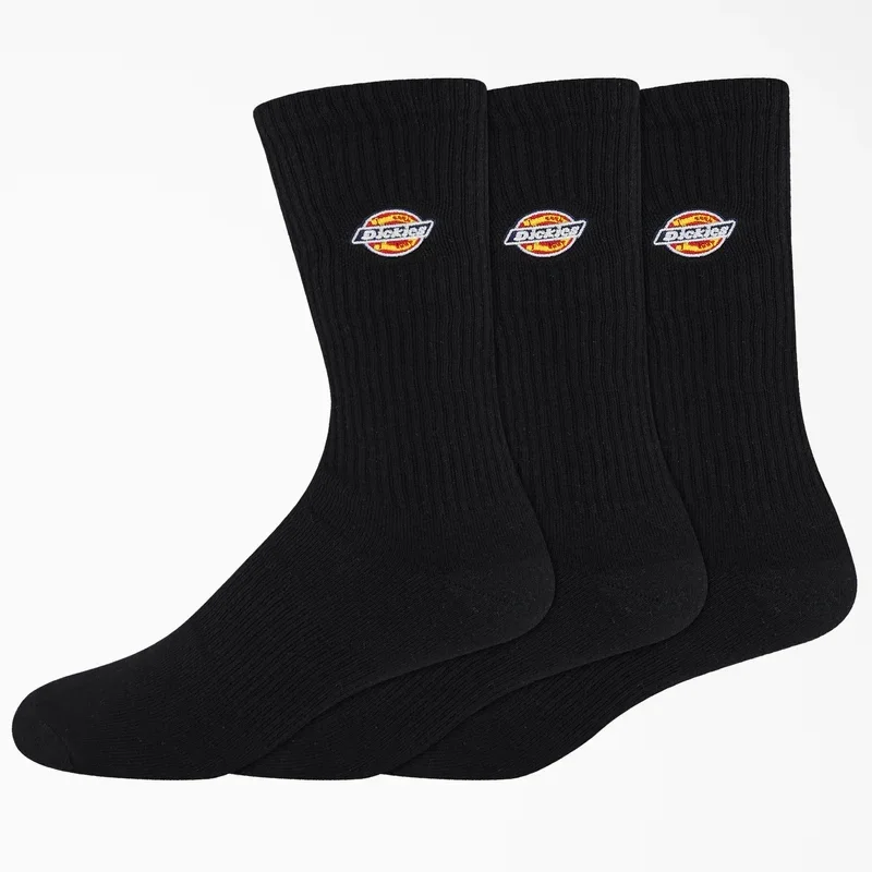 Dickies Embroidered Crew Socks, Size 6-12, 3-Pack Dickies Embroidered Crew Socks, Size 6-12, 3-Pack