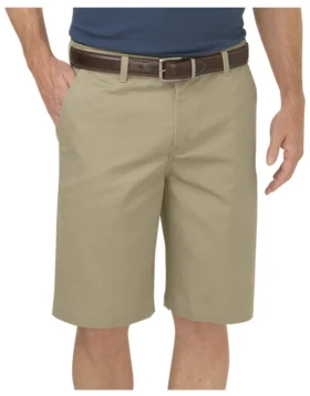 Dickies Khaki 10″ Regular Fit Flat Front Shorts