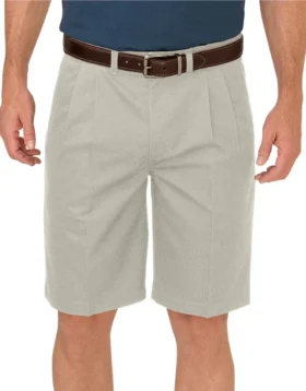 Dickies Khaki 10″ Relaxed Fit Pleated Front Short
