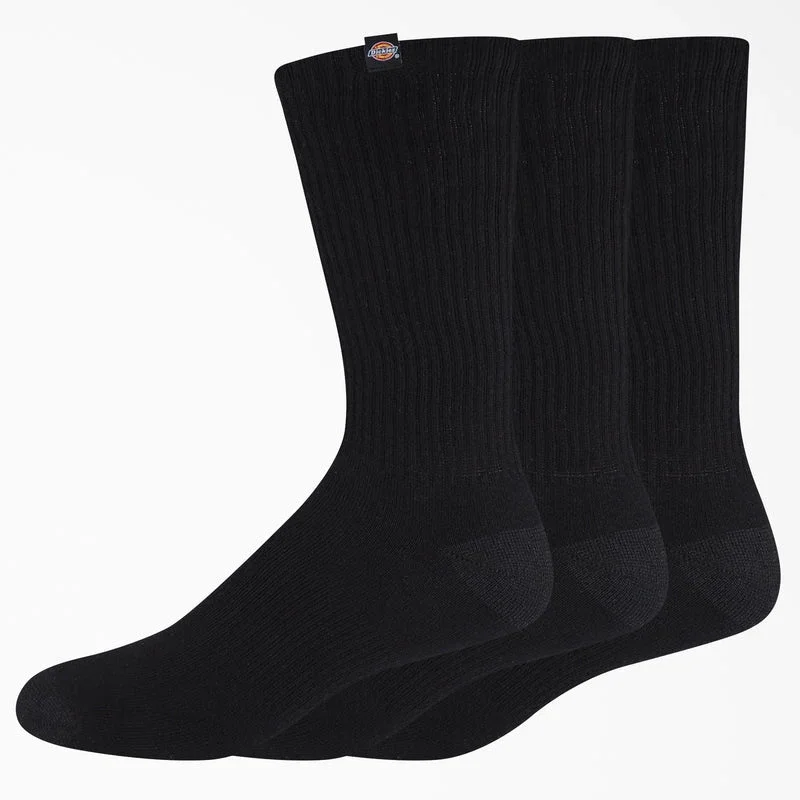 Dickies Label Crew Socks, Size 6-12, 3-Pack Dickies Label Crew Socks, Size 6-12, 3-Pack