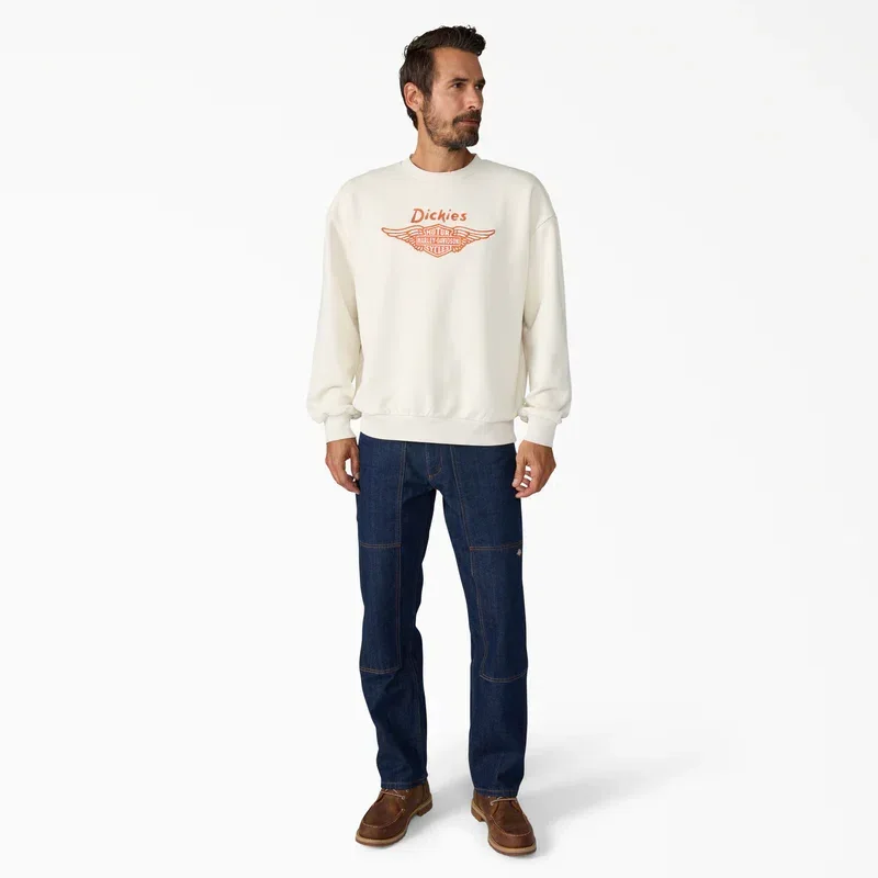 Dickies X Harley-Davidson® Boxy Fit Embroidered Crewneck Sweatshirt Dickies X Harley-Davidson® Boxy Fit Embroidered Crewneck Sweatshirt