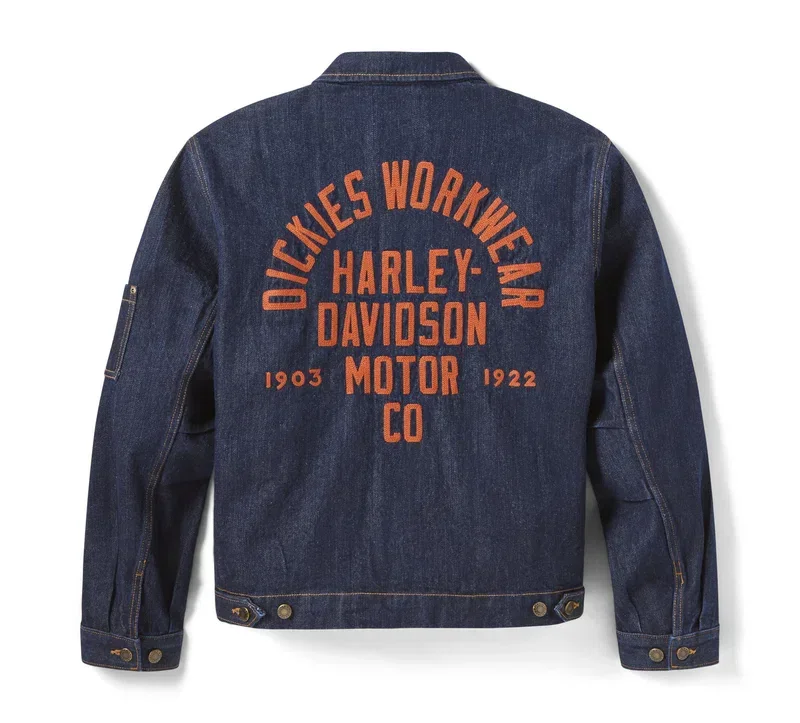 Dickies X Harley-Davidson® Boxy Fit Embroidered Denim Jacket Dickies X Harley-Davidson® Boxy Fit Embroidered Denim Jacket