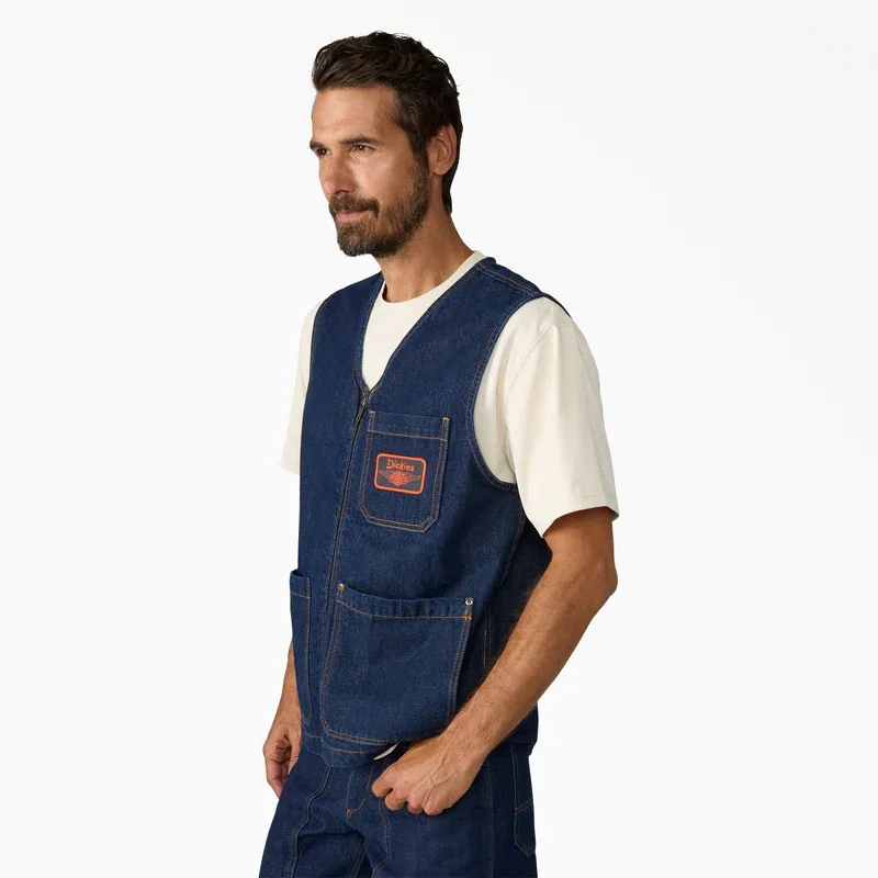 Dickies X Harley-Davidson® Denim Zip-Up Vest Dickies X Harley-Davidson® Denim Zip-Up Vest