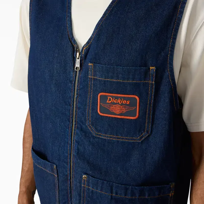 Dickies X Harley-Davidson® Denim Zip-Up Vest Dickies X Harley-Davidson® Denim Zip-Up Vest
