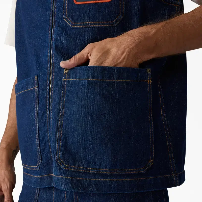 Dickies X Harley-Davidson® Denim Zip-Up Vest Dickies X Harley-Davidson® Denim Zip-Up Vest