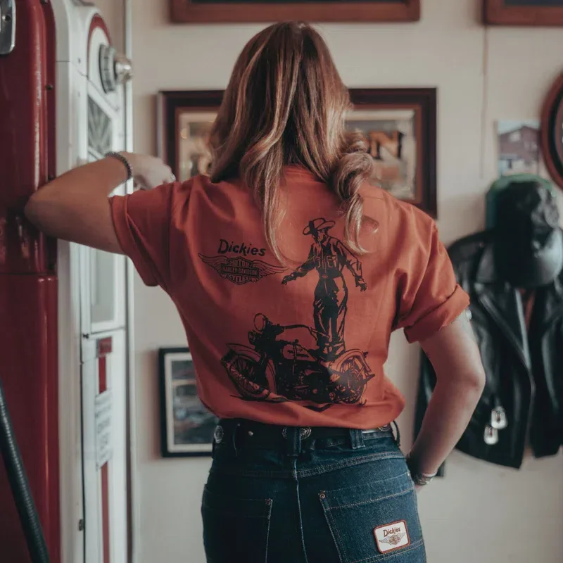 Dickies X Harley-Davidson® Vintage Wash Cowboy Graphic T-Shirt Dickies X Harley-Davidson® Vintage Wash Cowboy Graphic T-Shirt