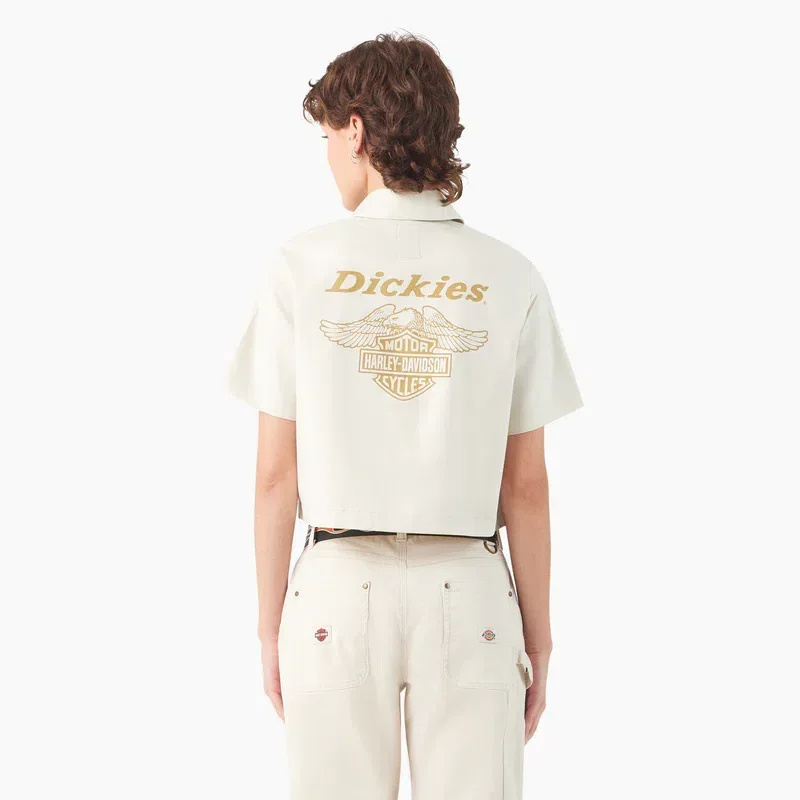 Dickies X Harley-Davidson Women’s Eagle Cropped Work Shirt Dickies X Harley-Davidson Women’s Eagle Cropped Work Shirt