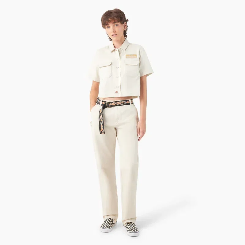 Dickies X Harley-Davidson Women’s Eagle Cropped Work Shirt Dickies X Harley-Davidson Women’s Eagle Cropped Work Shirt