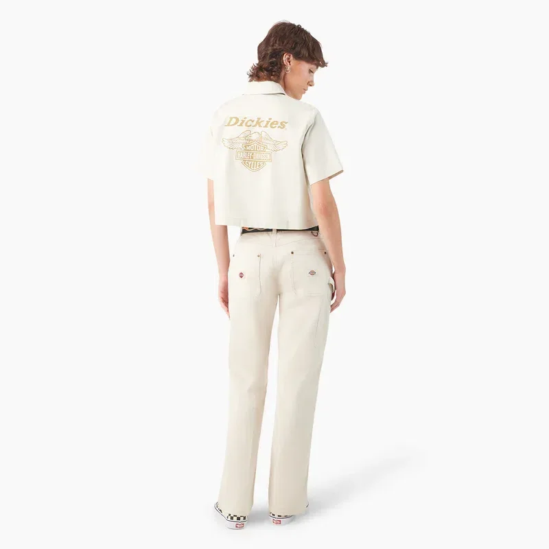 Dickies X Harley-Davidson Women’s Eagle Cropped Work Shirt Dickies X Harley-Davidson Women’s Eagle Cropped Work Shirt