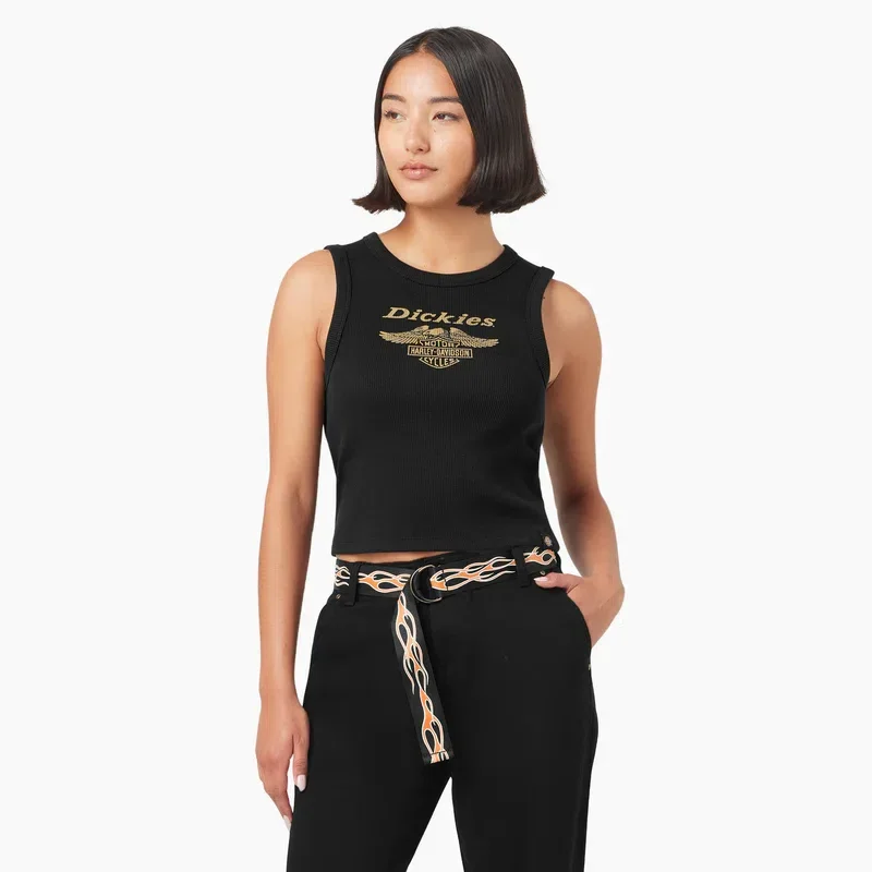 Dickies X Harley-Davidson Women’s Racerback Cropped Eagle Tank Top Dickies X Harley-Davidson Women’s Racerback Cropped Eagle Tank Top