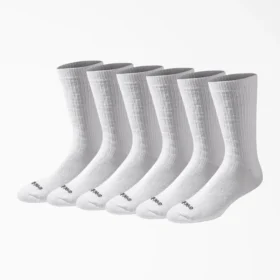 Dri-Tech Cushion Crew Socks, Size 6-12, 6-Pack
