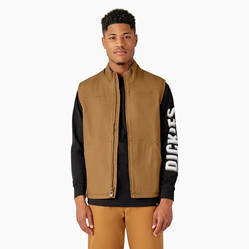 Duck Canvas High Pile Fleece Lined Vest Duck Canvas High Pile Fleece Lined Vest
