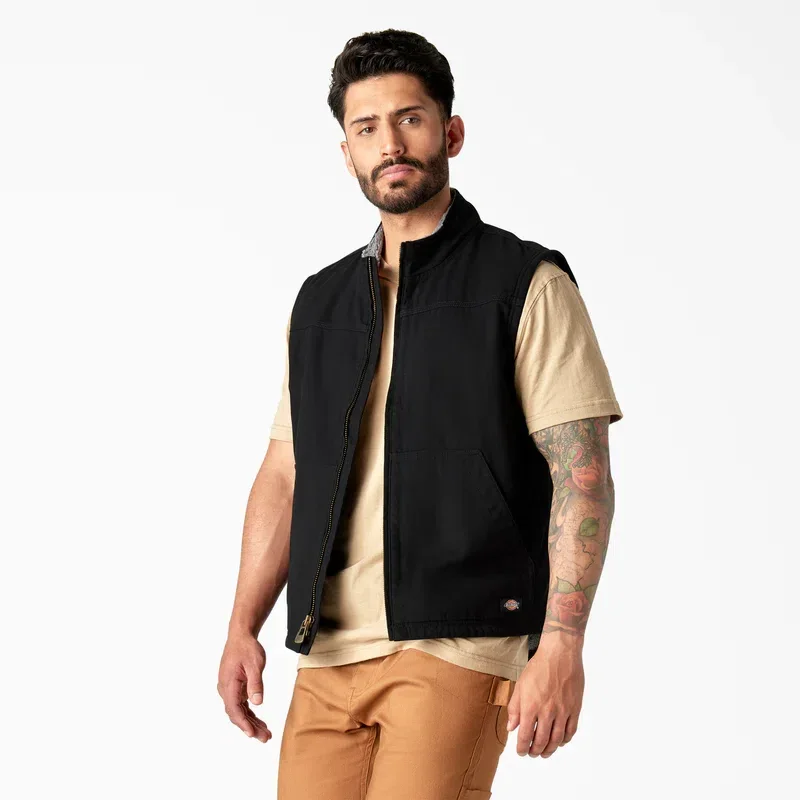 Duck Canvas High Pile Fleece Lined Vest Duck Canvas High Pile Fleece Lined Vest