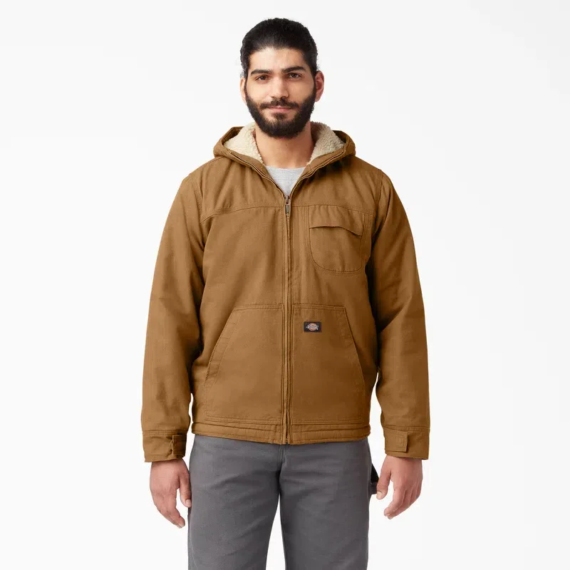 Duck High Pile Fleece Lined Hooded Jacket Duck High Pile Fleece Lined Hooded Jacket