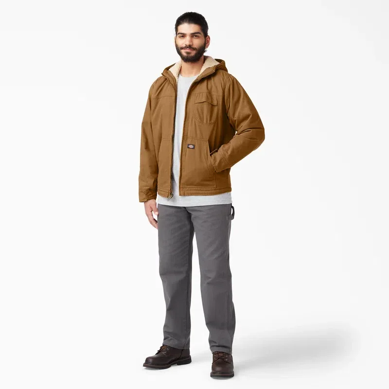 Duck High Pile Fleece Lined Hooded Jacket Duck High Pile Fleece Lined Hooded Jacket