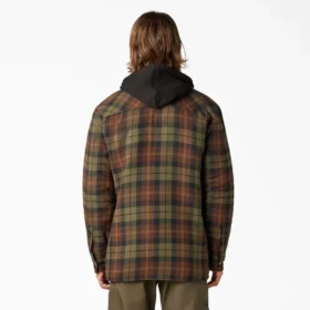 Flannel Hooded Shirt Jacket