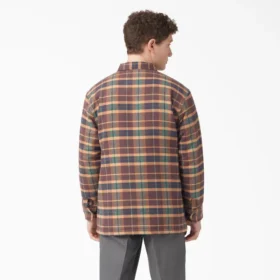 Flannel Quilted Lined Shirt Jacket
