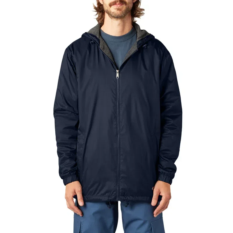 Fleece Lined Nylon Hooded Jacket Fleece Lined Nylon Hooded Jacket
