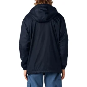 Fleece Lined Nylon Hooded Jacket