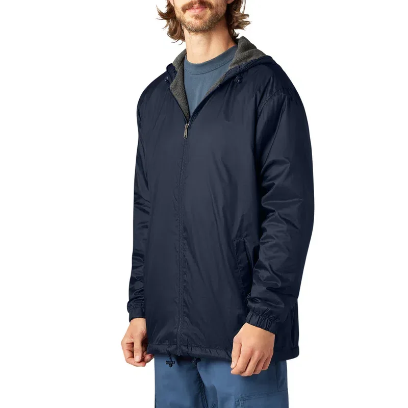 Fleece Lined Nylon Hooded Jacket Fleece Lined Nylon Hooded Jacket