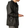 Fleece Lined Nylon Hooded Jacket