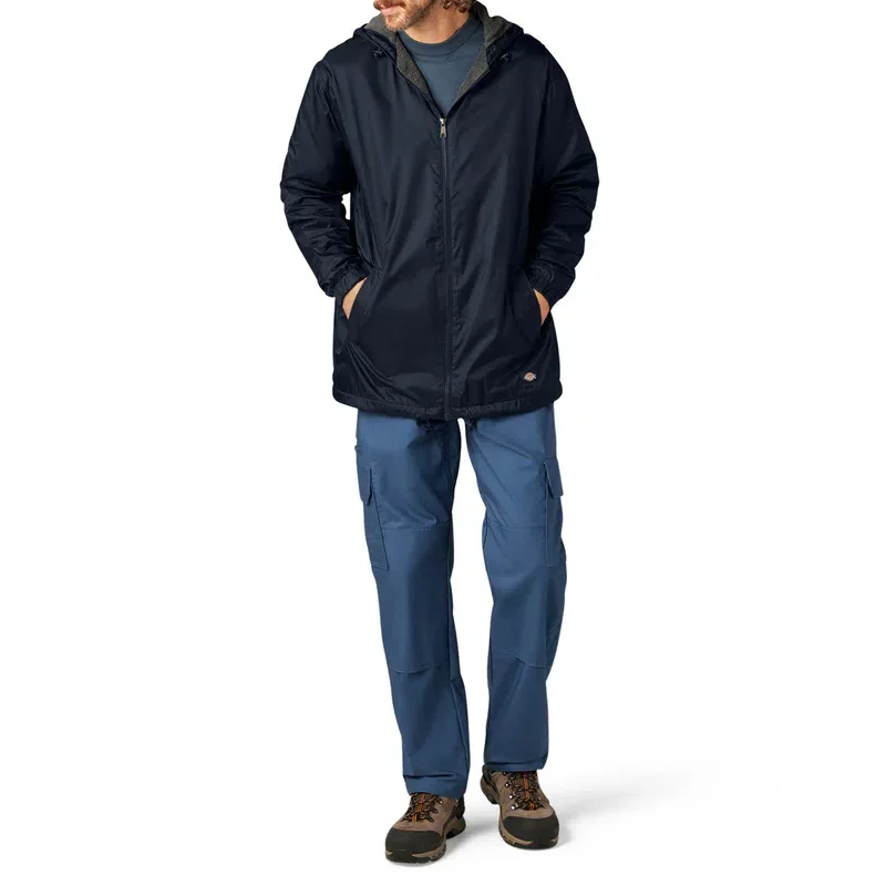 Fleece Lined Nylon Hooded Jacket Fleece Lined Nylon Hooded Jacket