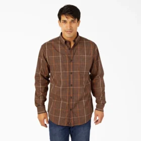 Flex Relaxed Fit Long Sleeve Plaid Shirt