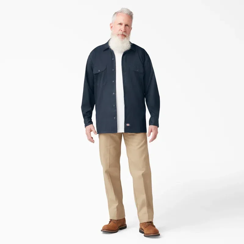 Flex Relaxed Fit Long Sleeve Work Shirt Flex Relaxed Fit Long Sleeve Work Shirt