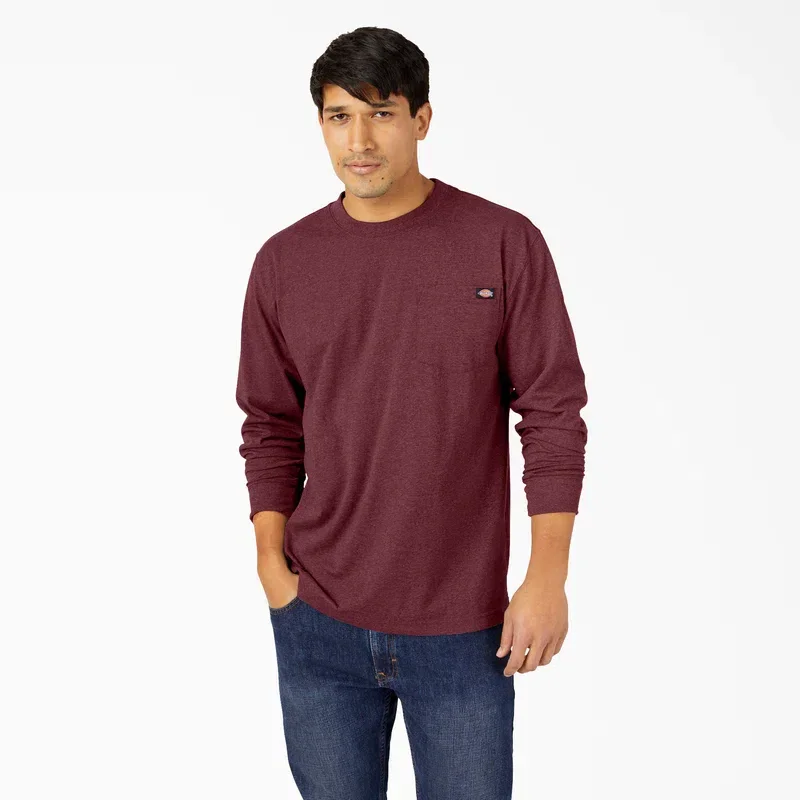 Heavyweight Heathered Long Sleeve Pocket T-Shirt Heavyweight Heathered Long Sleeve Pocket T-Shirt