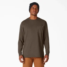 Heavyweight Heathered Long Sleeve Pocket T-Shirt