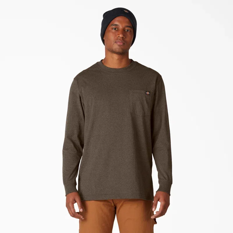 Heavyweight Heathered Long Sleeve Pocket T-Shirt Heavyweight Heathered Long Sleeve Pocket T-Shirt
