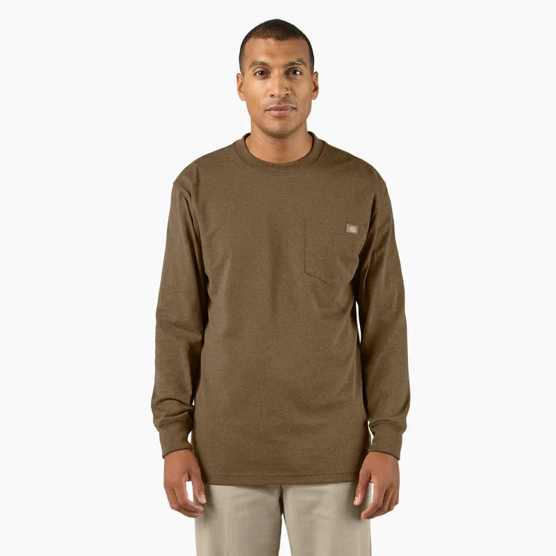 Heavyweight Heathered Long Sleeve Pocket T-Shirt Heavyweight Heathered Long Sleeve Pocket T-Shirt