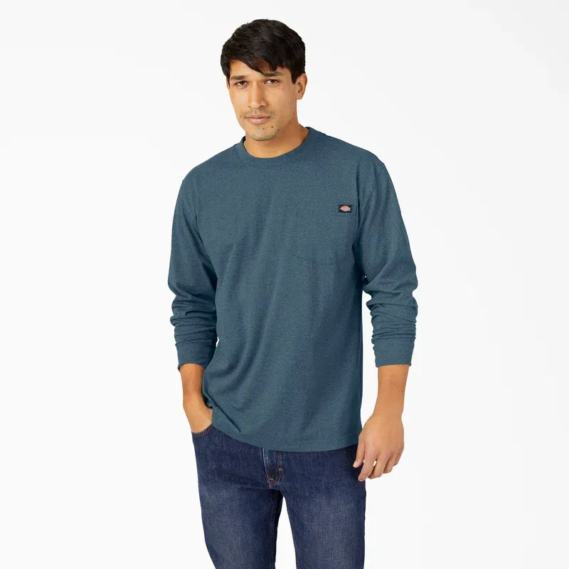 Heavyweight Heathered Long Sleeve Pocket T-Shirt Heavyweight Heathered Long Sleeve Pocket T-Shirt