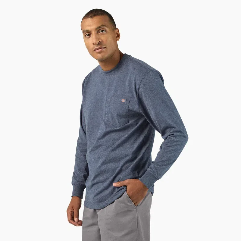 Heavyweight Heathered Long Sleeve Pocket T-Shirt Heavyweight Heathered Long Sleeve Pocket T-Shirt
