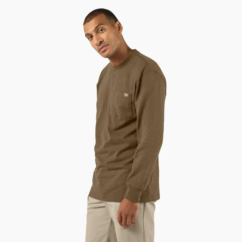 Heavyweight Heathered Long Sleeve Pocket T-Shirt Heavyweight Heathered Long Sleeve Pocket T-Shirt