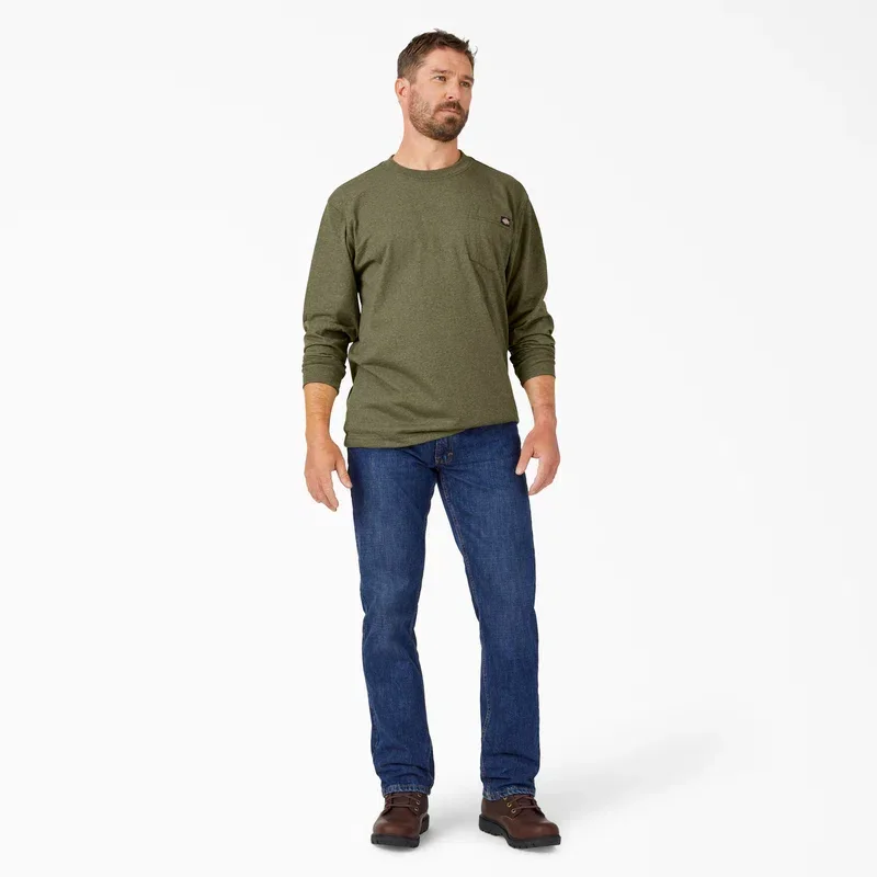 Heavyweight Heathered Long Sleeve Pocket T-Shirt Heavyweight Heathered Long Sleeve Pocket T-Shirt
