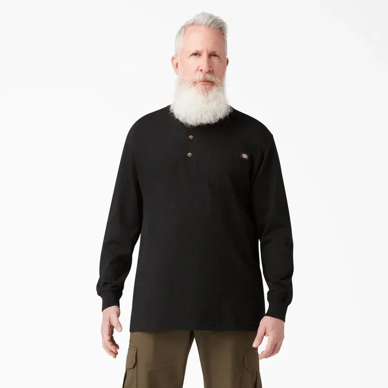 Heavyweight Long Sleeve Henley T-Shirt Heavyweight Long Sleeve Henley T-Shirt