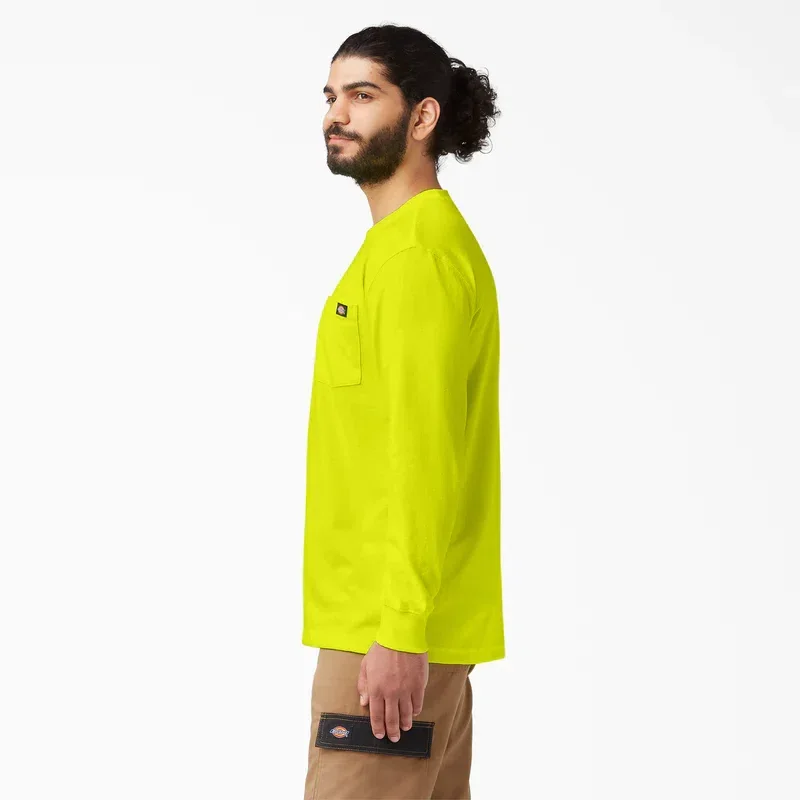 Heavyweight Neon Long Sleeve Pocket T-Shirt Heavyweight Neon Long Sleeve Pocket T-Shirt