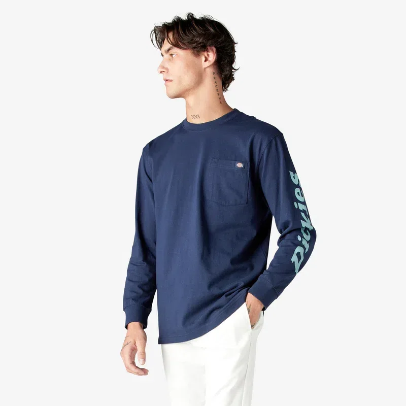 Logo Graphic Long Sleeve Pocket T-Shirt Logo Graphic Long Sleeve Pocket T-Shirt