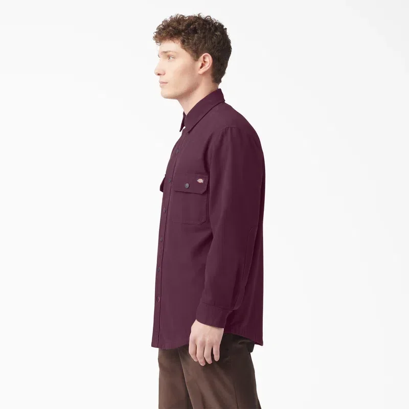 Long Sleeve Flannel-Lined Duck Shirt Long Sleeve Flannel-Lined Duck Shirt