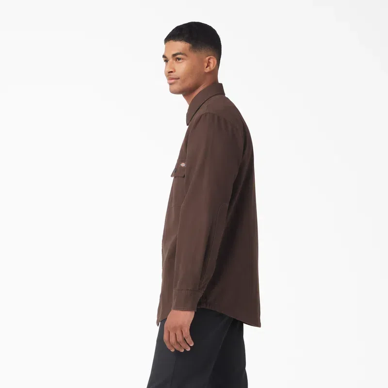 Long Sleeve Flannel-Lined Duck Shirt Long Sleeve Flannel-Lined Duck Shirt