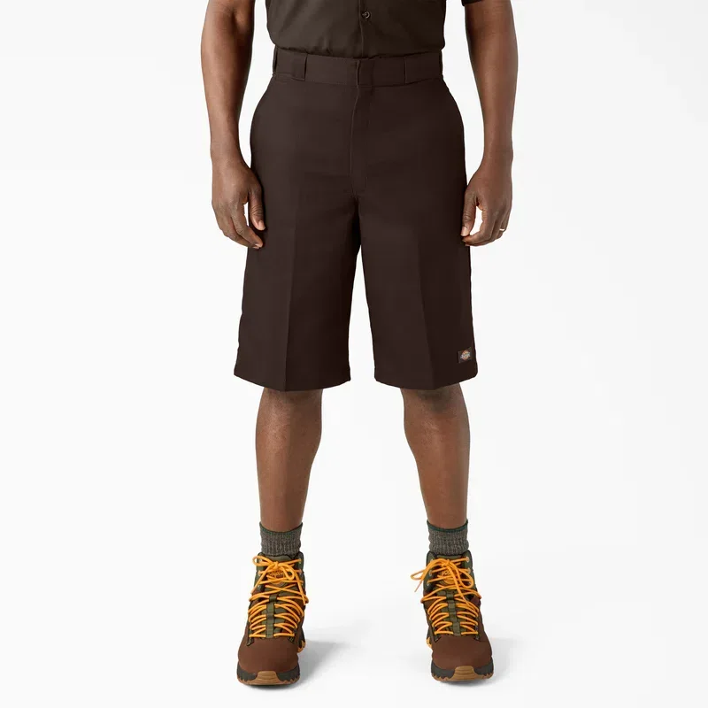 Loose Fit Flat Front Work Shorts, 13″ Loose Fit Flat Front Work Shorts, 13″